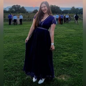 Deep Purple Lace Dress